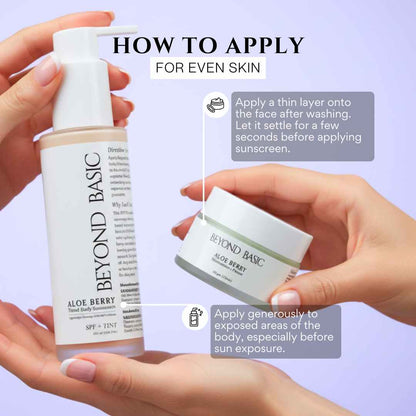 Beyond Basic Moisturizer + Primer & Tinted Body Sunscreen